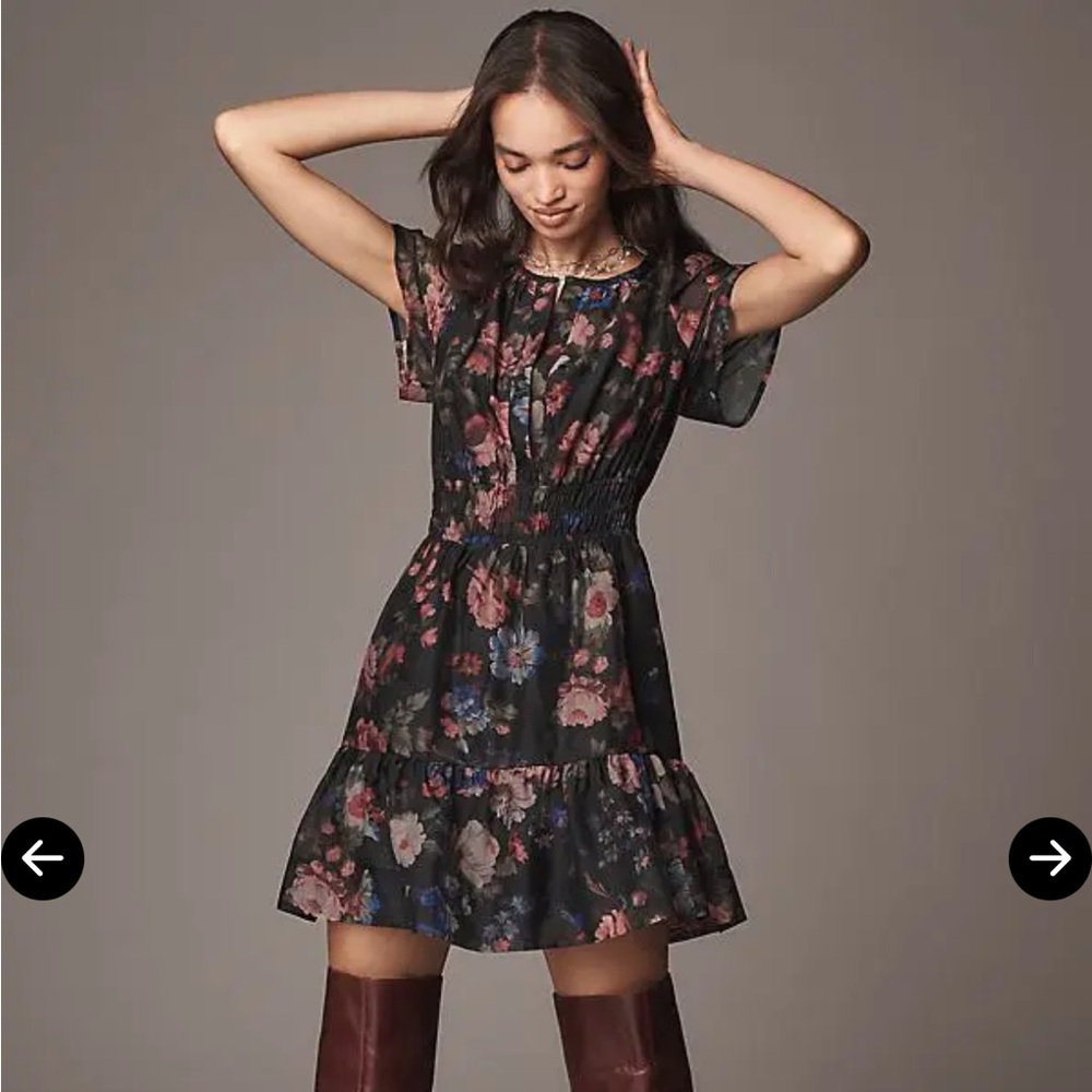 Anthropologie  Somerset organza floral dress NWT